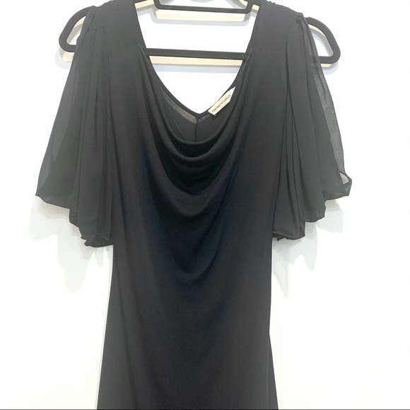 Emporio Armani Black Cowl Neck Cold Shoulder Dress - Picture 10 of 10